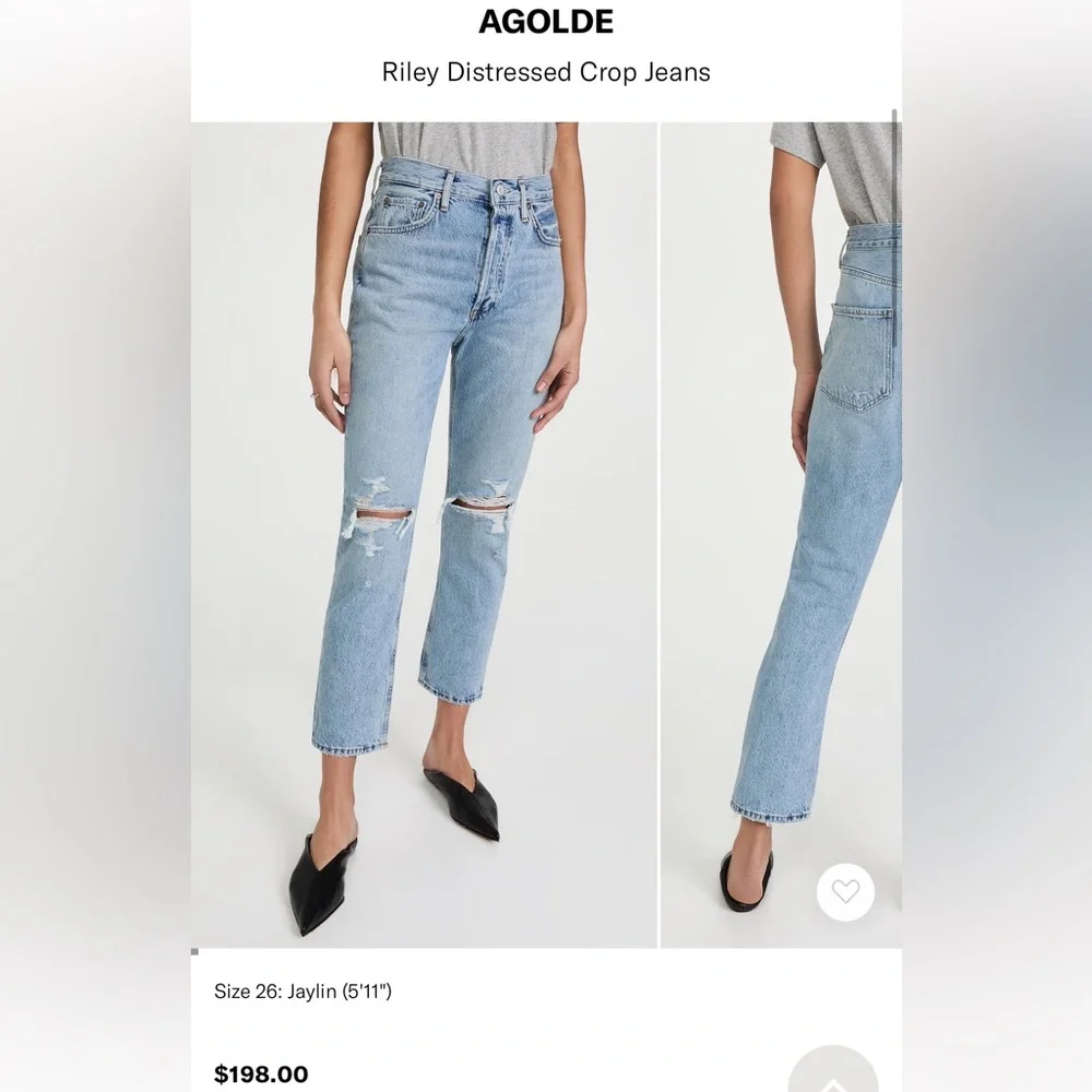 Agolde Riley Crop Jeans - Picture 9 of 13